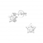 Cercei din argint cu stelute si zirconii model DiAmanti DIA30279